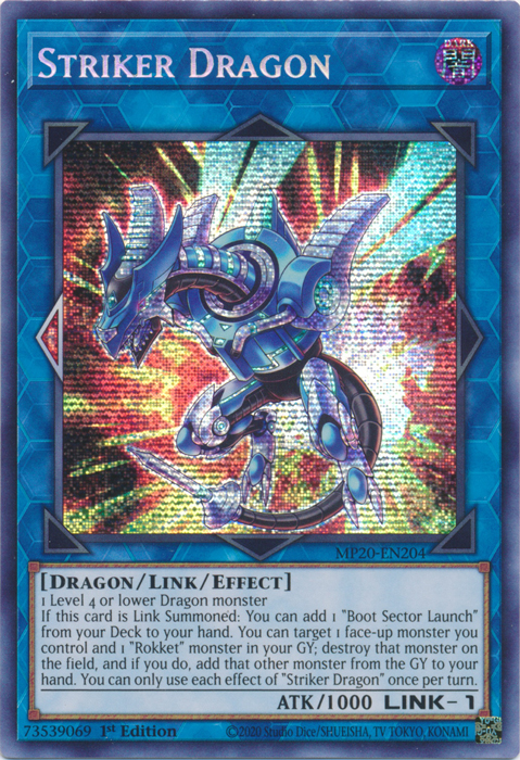 Striker Dragon [MP20-EN204] Prismatic Secret Rare | Dragon's Lair Comics and Fantasy Houston TX