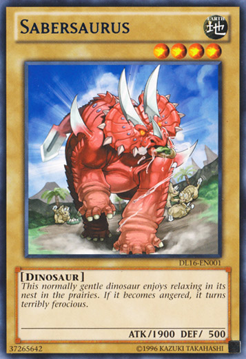Sabersaurus (Blue) [DL16-EN001] Rare | Dragon's Lair Comics and Fantasy Houston TX