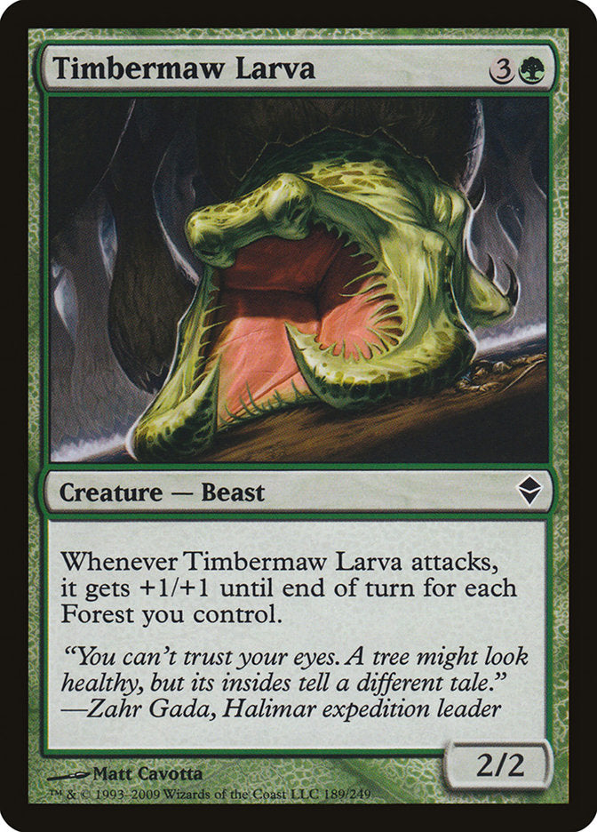 Timbermaw Larva [Zendikar] | Dragon's Lair Comics and Fantasy Houston TX