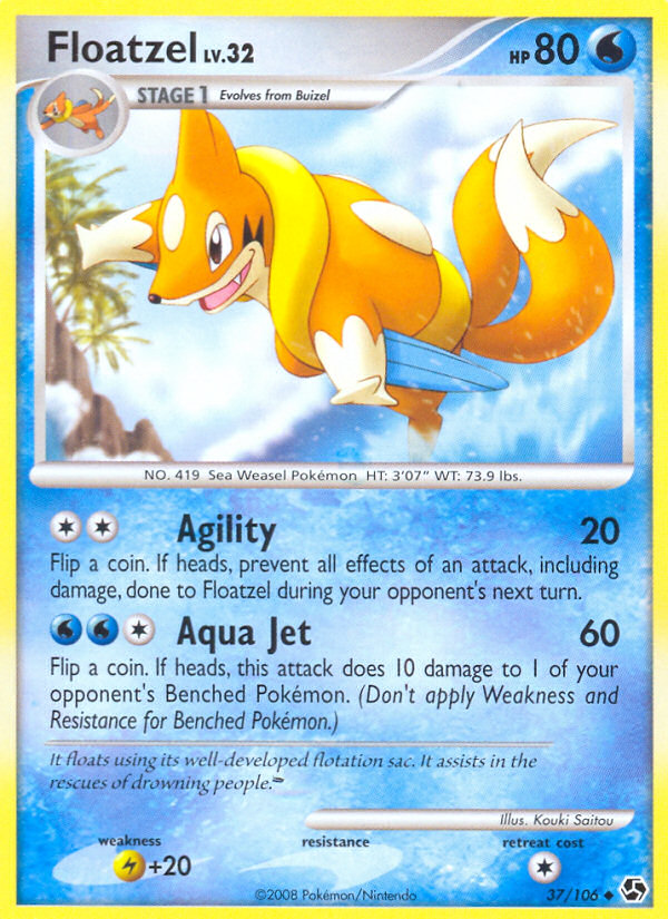 Floatzel (37/106) [Diamond & Pearl: Great Encounters] | Dragon's Lair Comics and Fantasy Houston TX