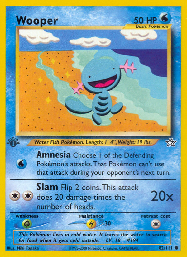 Wooper (82/111) [Neo Genesis 1st Edition] | Dragon's Lair Comics and Fantasy Houston TX