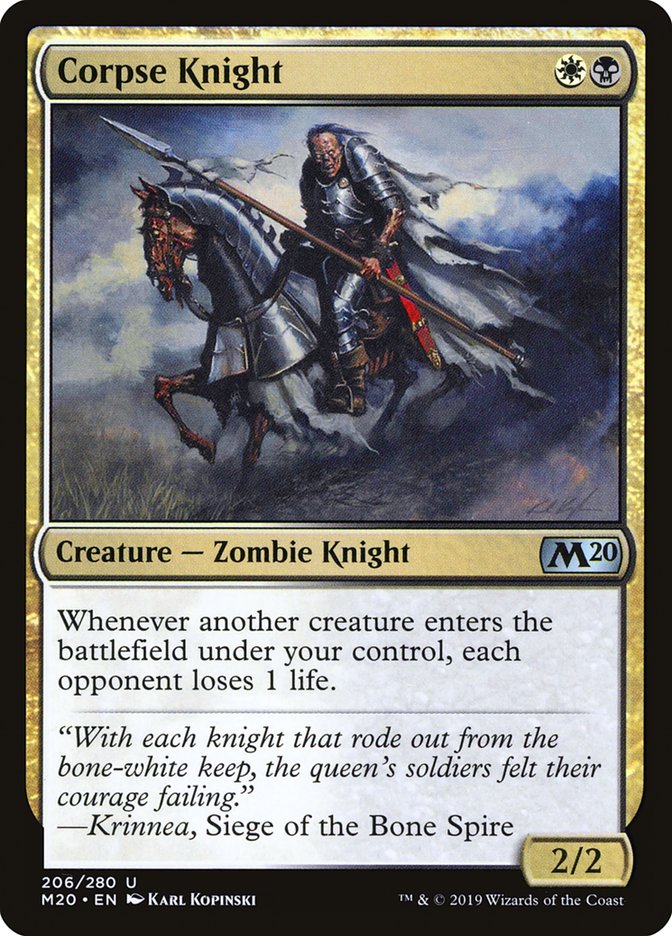 Corpse Knight (2/2) [Core Set 2020] | Dragon's Lair Comics and Fantasy Houston TX