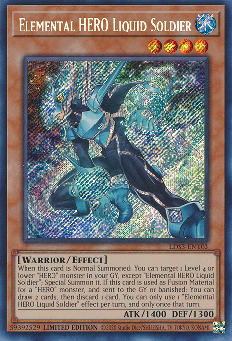 Elemental HERO Liquid Soldier [LDS3-EN103] Secret Rare | Dragon's Lair Comics and Fantasy Houston TX