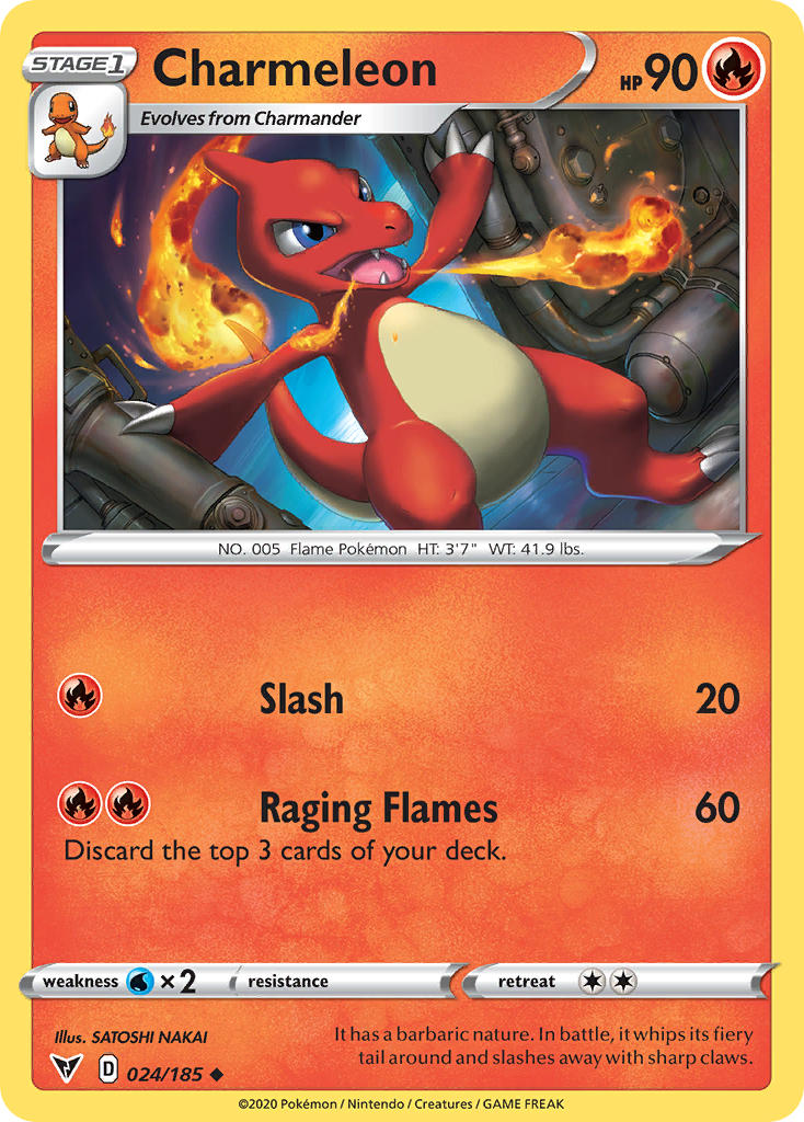 Charmeleon (024/185) [Sword & Shield: Vivid Voltage] | Dragon's Lair Comics and Fantasy Houston TX