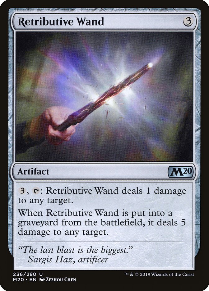 Retributive Wand [Core Set 2020] | Dragon's Lair Comics and Fantasy Houston TX