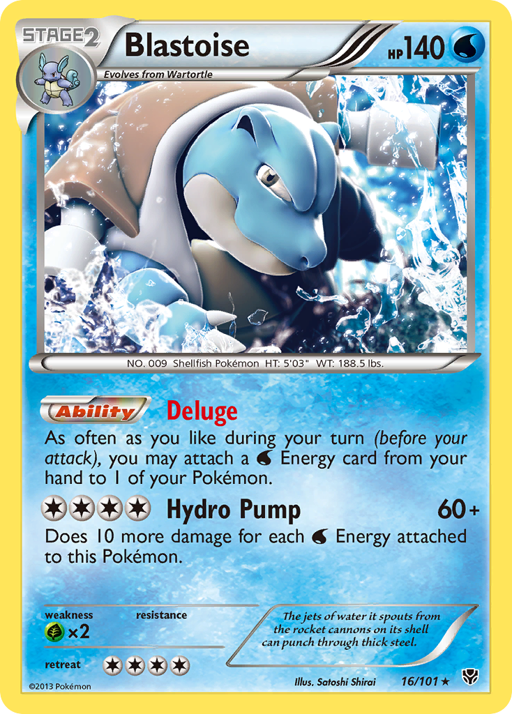Blastoise (16/101) [Black & White: Plasma Blast] | Dragon's Lair Comics and Fantasy Houston TX