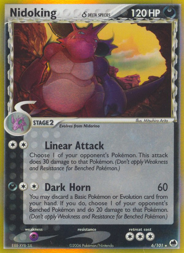 Nidoking (6/101) (Delta Species) [EX: Dragon Frontiers] | Dragon's Lair Comics and Fantasy Houston TX