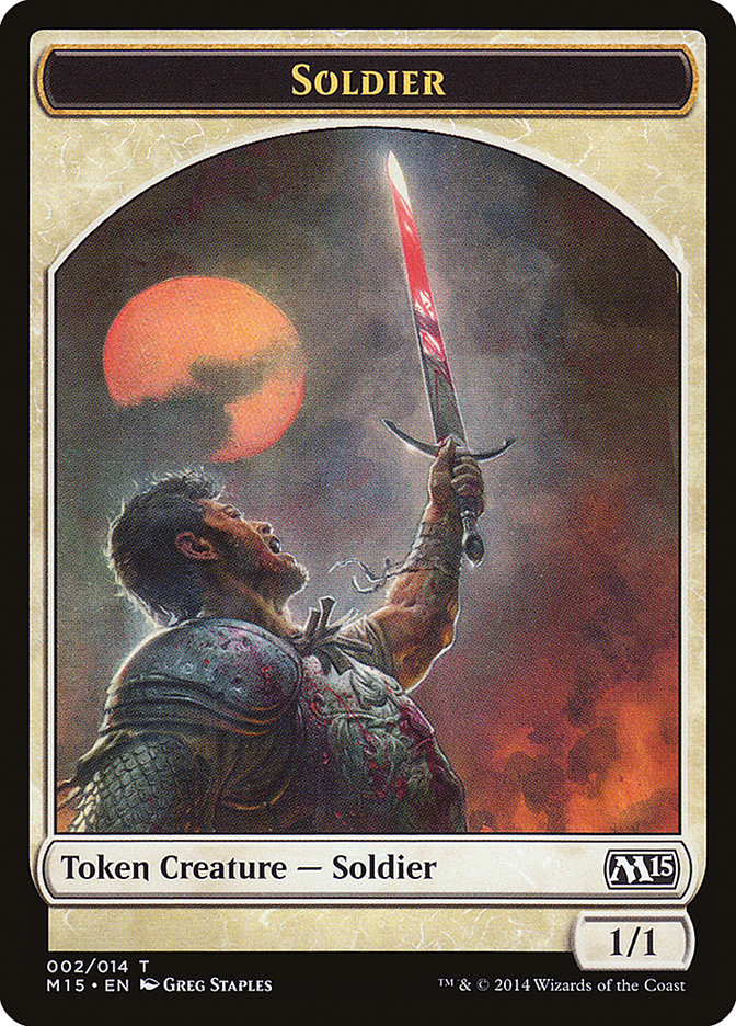 Soldier Token [Magic 2015 Tokens] | Dragon's Lair Comics and Fantasy Houston TX