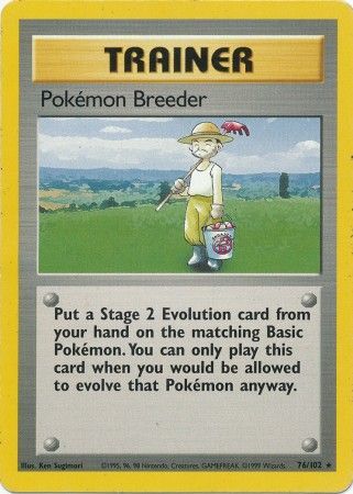 Pokemon Breeder (76/102) [Base Set Unlimited] | Dragon's Lair Comics and Fantasy Houston TX