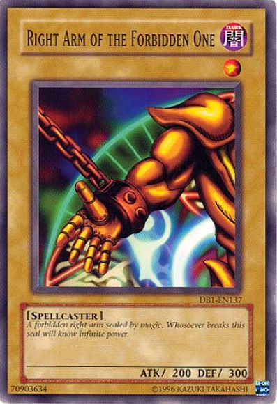 Right Arm of the Forbidden One [DB1-EN137] Common | Dragon's Lair Comics and Fantasy Houston TX