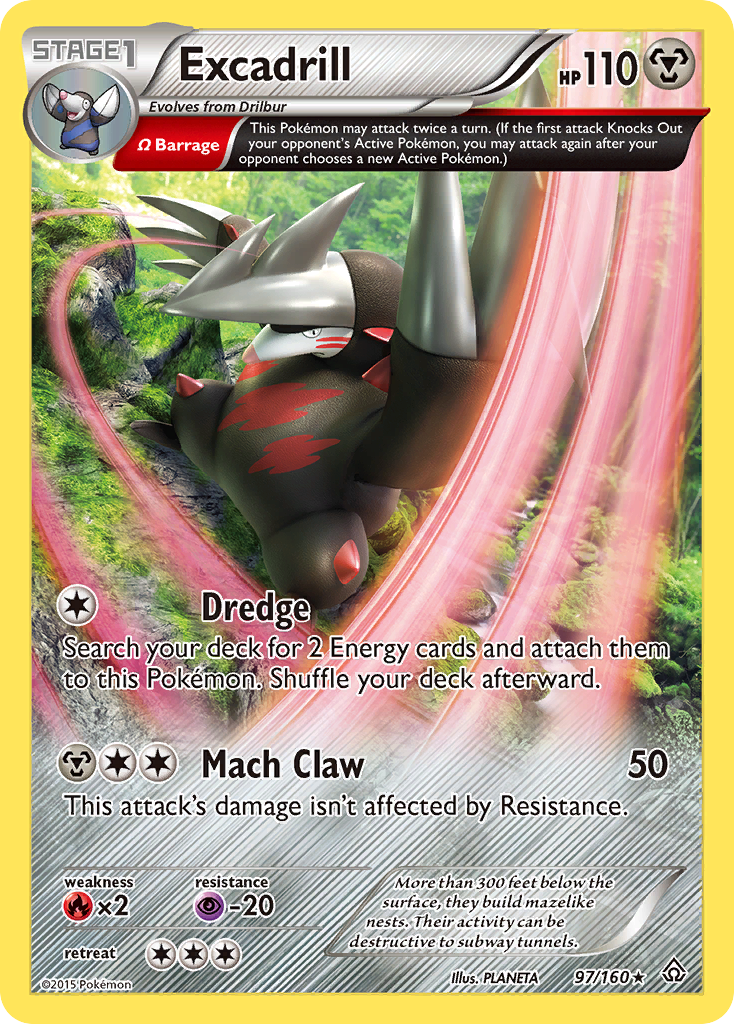Excadrill (97/160) [XY: Primal Clash] | Dragon's Lair Comics and Fantasy Houston TX