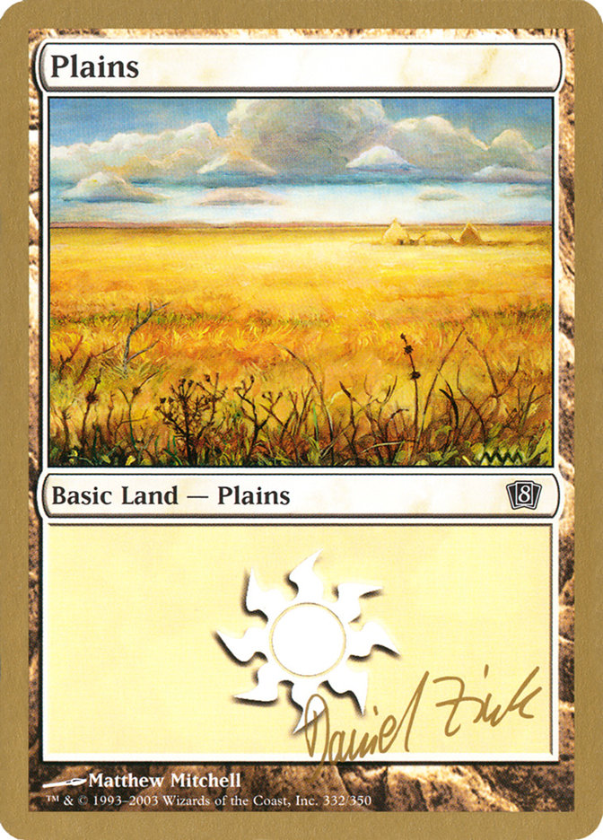 Plains (dz332) (Daniel Zink) [World Championship Decks 2003] | Dragon's Lair Comics and Fantasy Houston TX