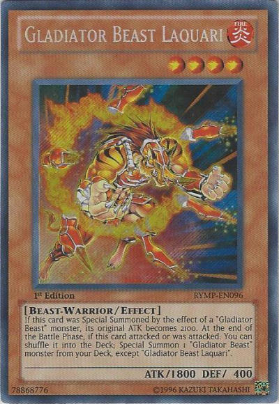 Gladiator Beast Laquari [RYMP-EN096] Secret Rare | Dragon's Lair Comics and Fantasy Houston TX