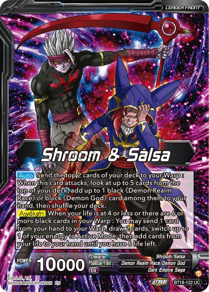 Shroom & Salsa // Demon God Shroom & Salsa, Deadly Genius (BT18-122) [Dawn of the Z-Legends Prerelease Promos] | Dragon's Lair Comics and Fantasy Houston TX
