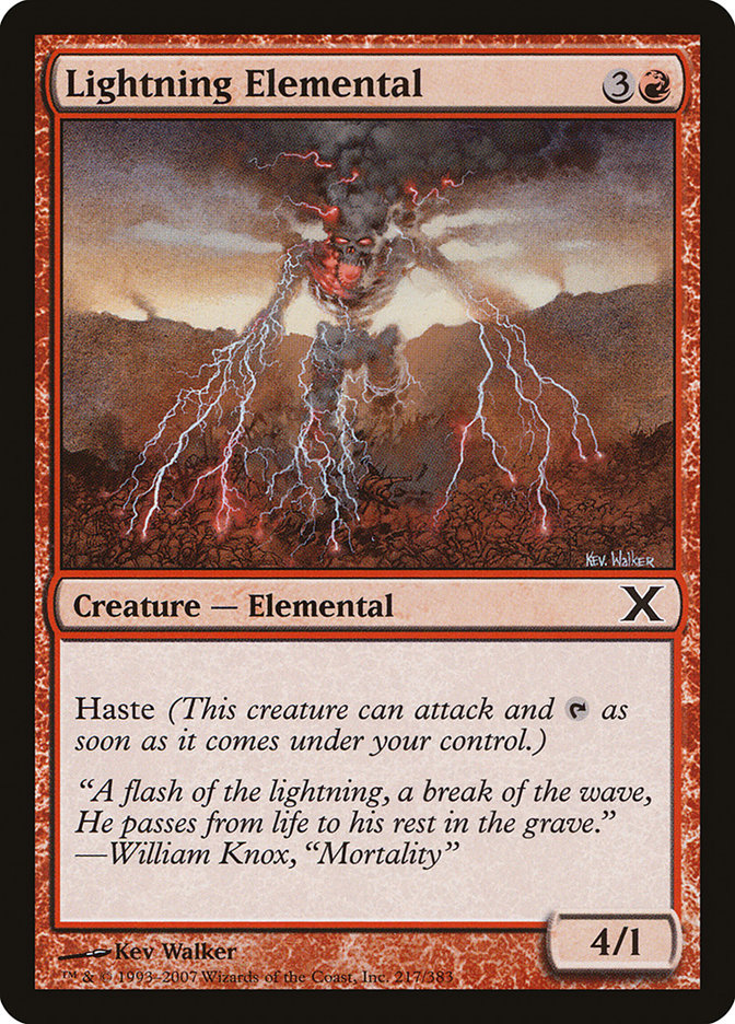 Lightning Elemental [Tenth Edition] | Dragon's Lair Comics and Fantasy Houston TX