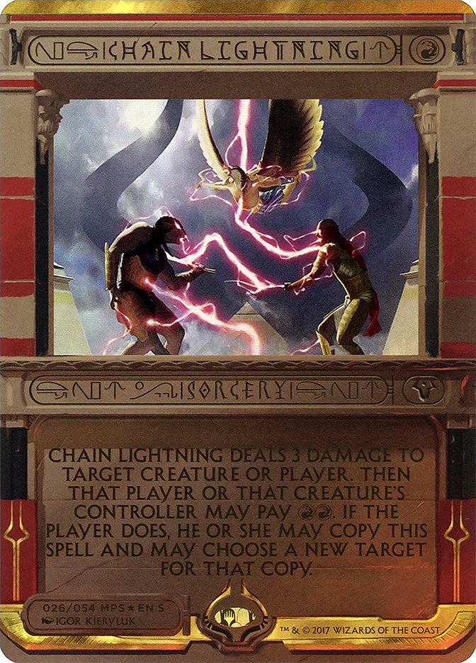 Chain Lightning (Invocation) [Amonkhet Invocations] | Dragon's Lair Comics and Fantasy Houston TX