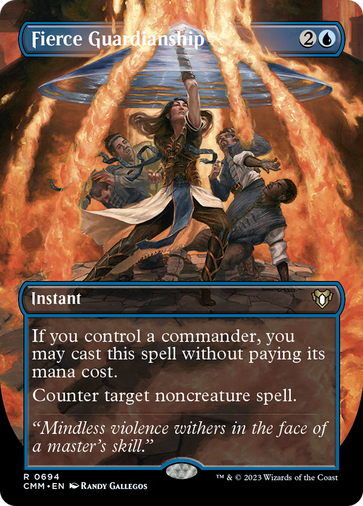 Fierce Guardianship (Borderless Alternate Art) [Commander Masters] | Dragon's Lair Comics and Fantasy Houston TX