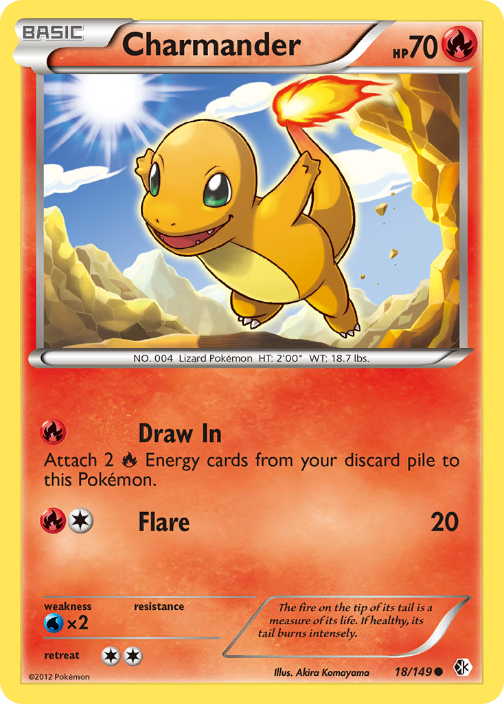 Charmander (18/149) [Black & White: Boundaries Crossed] | Dragon's Lair Comics and Fantasy Houston TX