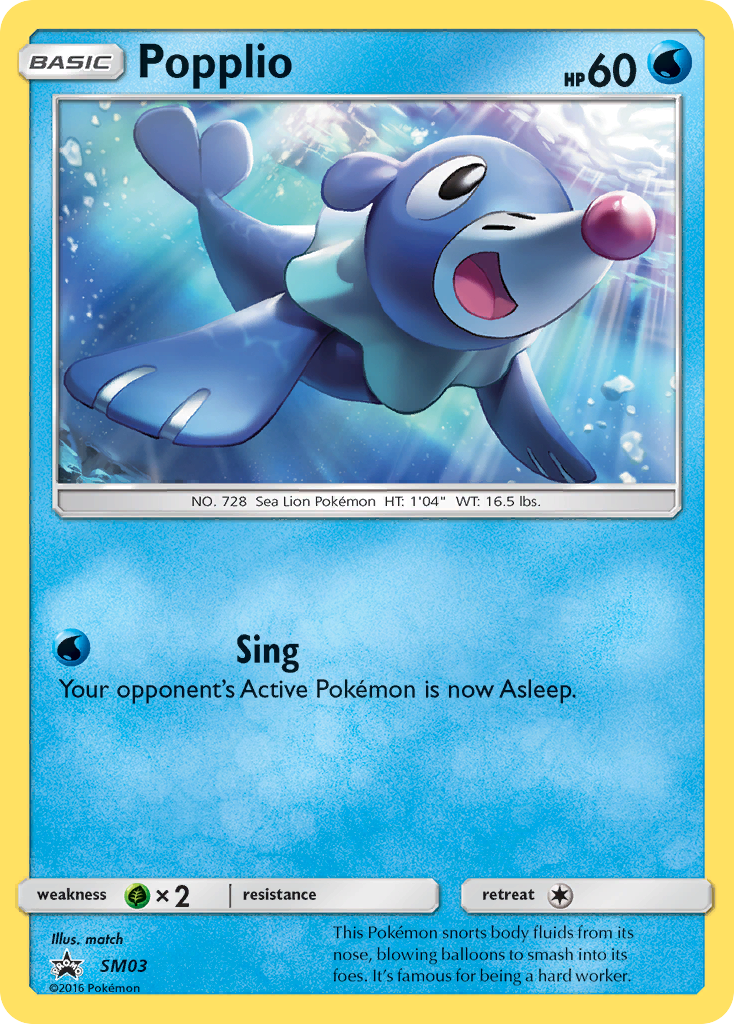 Popplio (SM03) [Sun & Moon: Black Star Promos] | Dragon's Lair Comics and Fantasy Houston TX