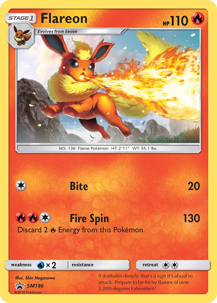 Flareon (SM186) [Sun & Moon: Black Star Promos] | Dragon's Lair Comics and Fantasy Houston TX