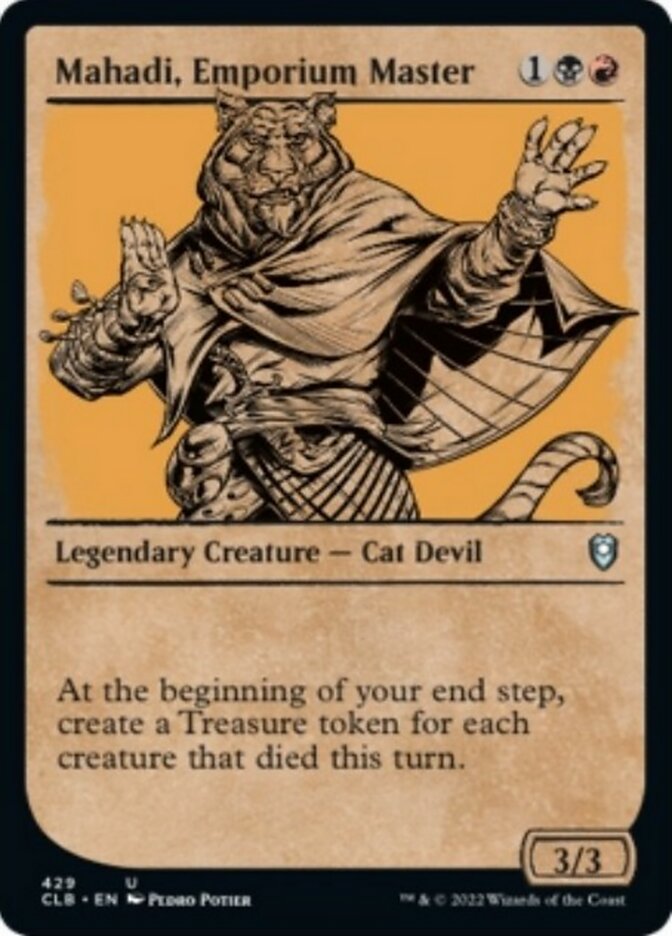 Mahadi, Emporium Master (Showcase) [Commander Legends: Battle for Baldur's Gate] | Dragon's Lair Comics and Fantasy Houston TX