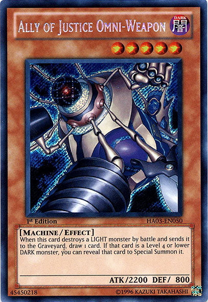 Ally of Justice Omni-Weapon [HA03-EN050] Secret Rare | Dragon's Lair Comics and Fantasy Houston TX