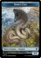Drake // Koma's Coil Double-Sided Token [Murders at Karlov Manor Commander Tokens] | Dragon's Lair Comics and Fantasy Houston TX