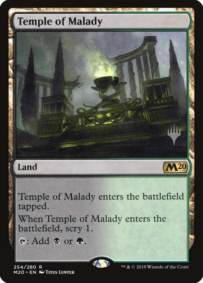 Temple of Malady (Promo Pack) [Core Set 2020 Promos] | Dragon's Lair Comics and Fantasy Houston TX