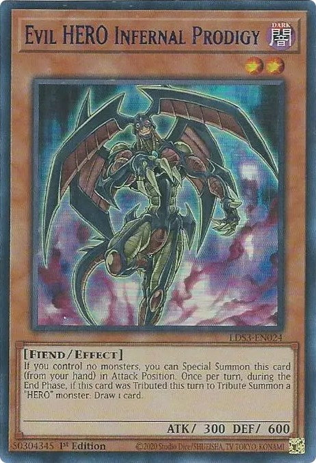 Evil HERO Infernal Prodigy (Blue) [LDS3-EN024] Ultra Rare | Dragon's Lair Comics and Fantasy Houston TX