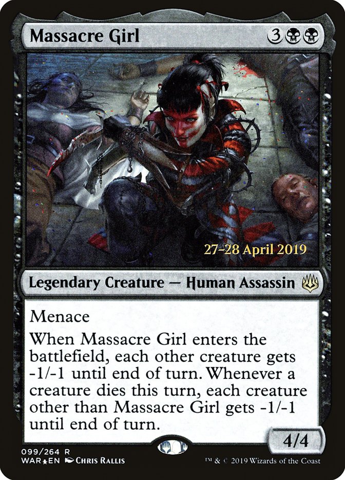 Massacre Girl [War of the Spark Prerelease Promos] | Dragon's Lair Comics and Fantasy Houston TX
