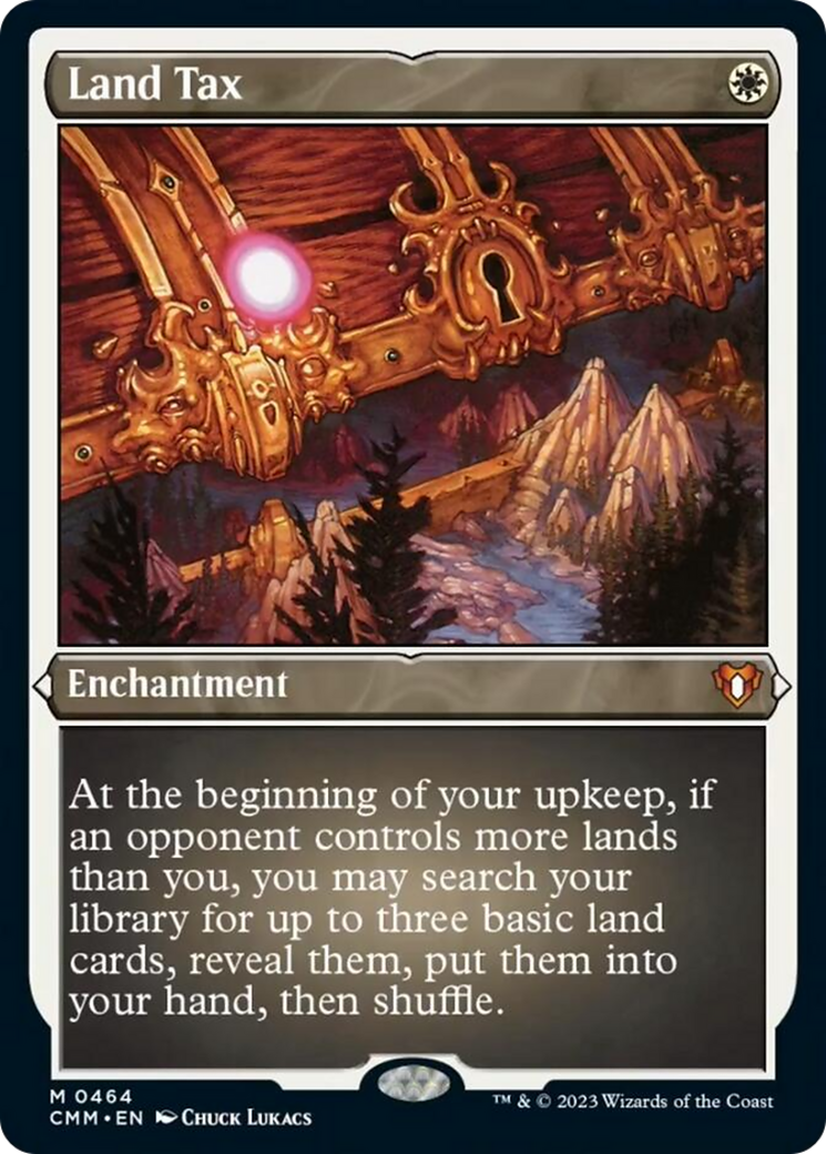 Land Tax (Foil Etched) [Commander Masters] | Dragon's Lair Comics and Fantasy Houston TX
