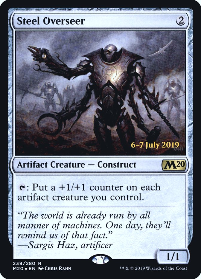 Steel Overseer [Core Set 2020 Prerelease Promos] | Dragon's Lair Comics and Fantasy Houston TX