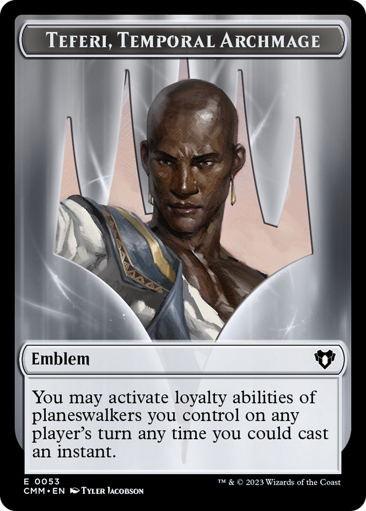 Teferi, Temporal Archmage Emblem [Commander Masters Tokens] | Dragon's Lair Comics and Fantasy Houston TX