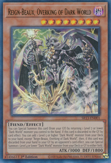 Reign-Beaux, Overking of Dark World [SR13-EN001] Ultra Rare | Dragon's Lair Comics and Fantasy Houston TX