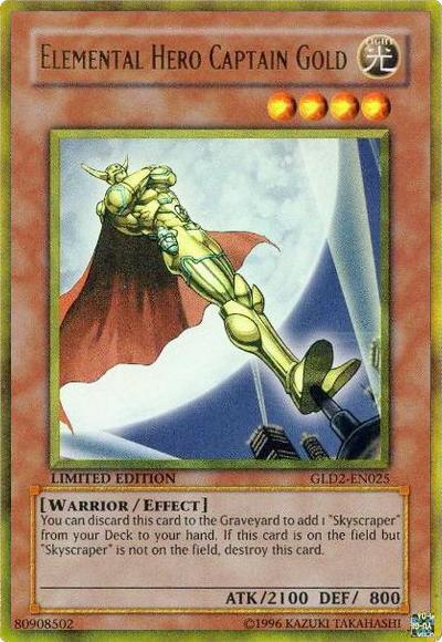 Elemental Hero Captain Gold [GLD2-EN025] Ultra Rare | Dragon's Lair Comics and Fantasy Houston TX