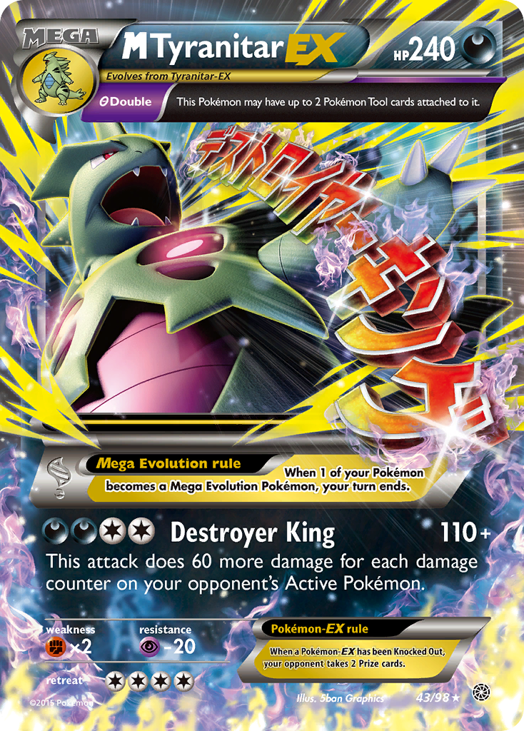 M Tyranitar EX (43/98) [XY: Ancient Origins] | Dragon's Lair Comics and Fantasy Houston TX
