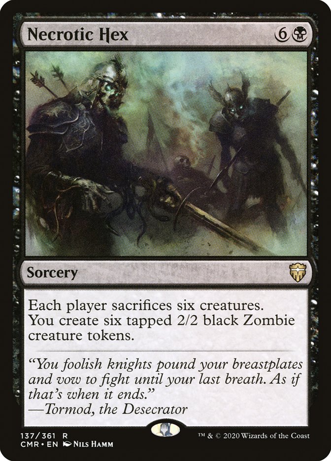 Necrotic Hex [Commander Legends] | Dragon's Lair Comics and Fantasy Houston TX