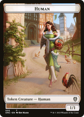 Human // Spirit Double-Sided Token [Phyrexia: All Will Be One Commander Tokens] | Dragon's Lair Comics and Fantasy Houston TX