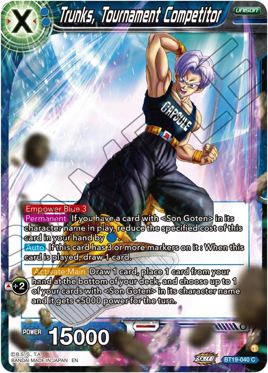 Trunks, Tournament Competitor (BT19-040) [Fighter's Ambition] | Dragon's Lair Comics and Fantasy Houston TX