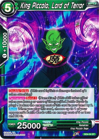 King Piccolo, Lord of Terror (Starter Deck - The Guardian of Namekians) (SD4-04) [Colossal Warfare] | Dragon's Lair Comics and Fantasy Houston TX