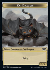 Cat Dragon // Soldier Double-Sided Token [Double Masters 2022 Tokens] | Dragon's Lair Comics and Fantasy Houston TX