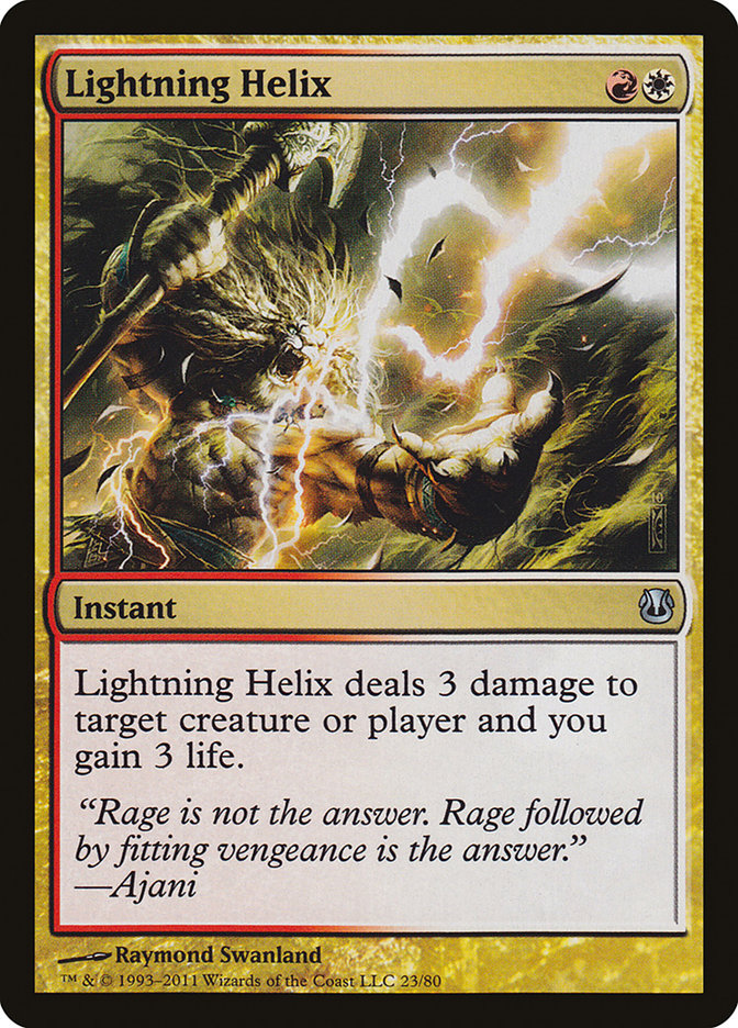 Lightning Helix [Duel Decks: Ajani vs. Nicol Bolas] | Dragon's Lair Comics and Fantasy Houston TX