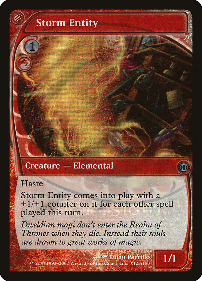 Storm Entity [Future Sight Promos] | Dragon's Lair Comics and Fantasy Houston TX
