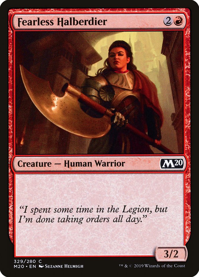 Fearless Halberdier [Core Set 2020] | Dragon's Lair Comics and Fantasy Houston TX