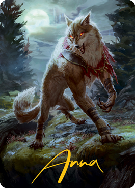 Arlinn, the Moon's Fury 1 Art Card (Gold-Stamped Signature) [Innistrad: Midnight Hunt Art Series] | Dragon's Lair Comics and Fantasy Houston TX