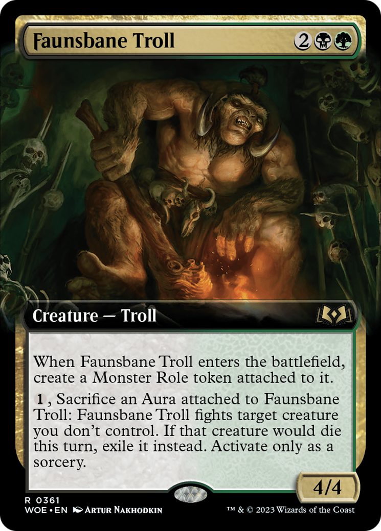 Faunsbane Troll (Extended Art) [Wilds of Eldraine] | Dragon's Lair Comics and Fantasy Houston TX