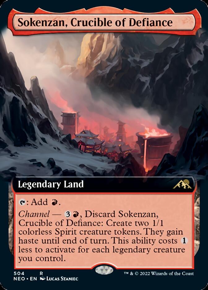 Sokenzan, Crucible of Defiance (Extended Art) [Kamigawa: Neon Dynasty] | Dragon's Lair Comics and Fantasy Houston TX