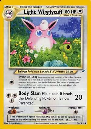 Light Wigglytuff (54/105) [Neo Destiny Unlimited] | Dragon's Lair Comics and Fantasy Houston TX