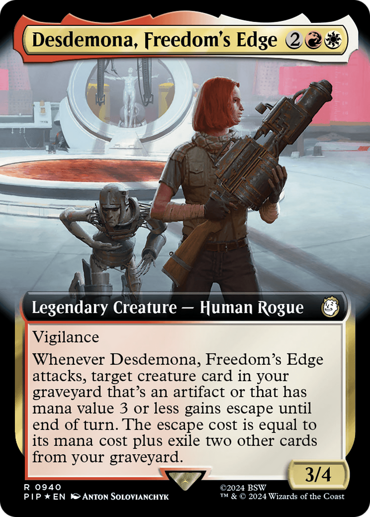 Desdemona, Freedom's Edge (Extended Art) (Surge Foil) [Fallout] | Dragon's Lair Comics and Fantasy Houston TX