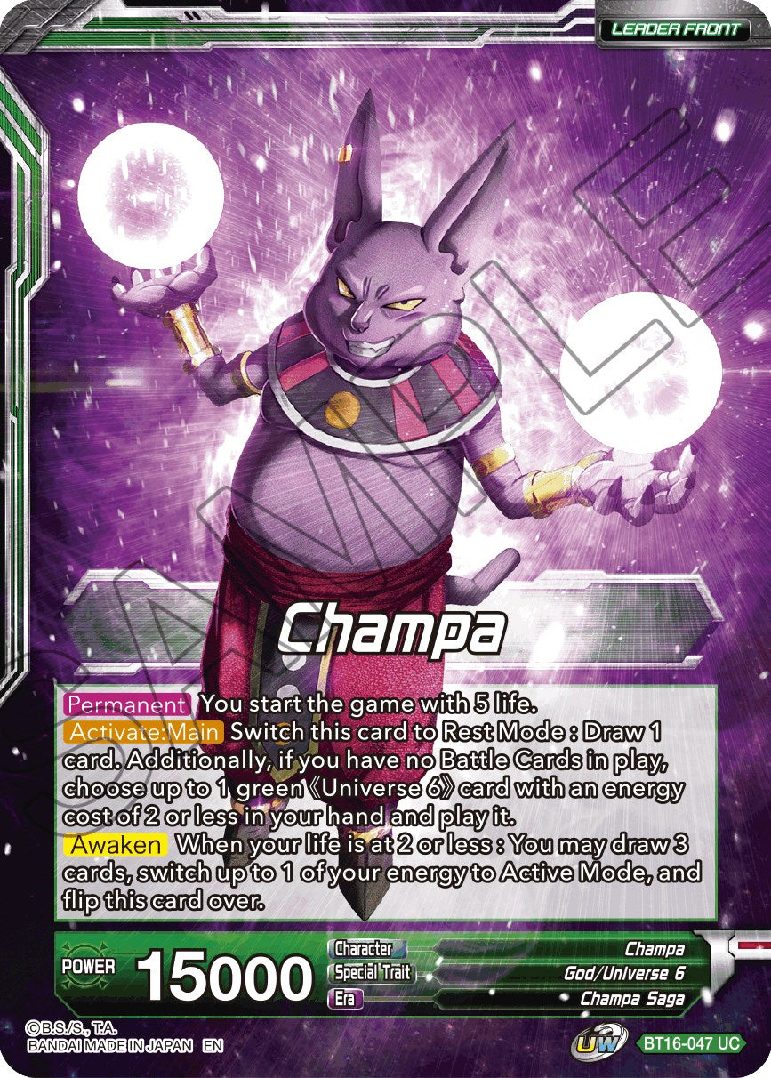Champa // Champa, Victory at All Costs (BT16-047) [Realm of the Gods Prerelease Promos] | Dragon's Lair Comics and Fantasy Houston TX